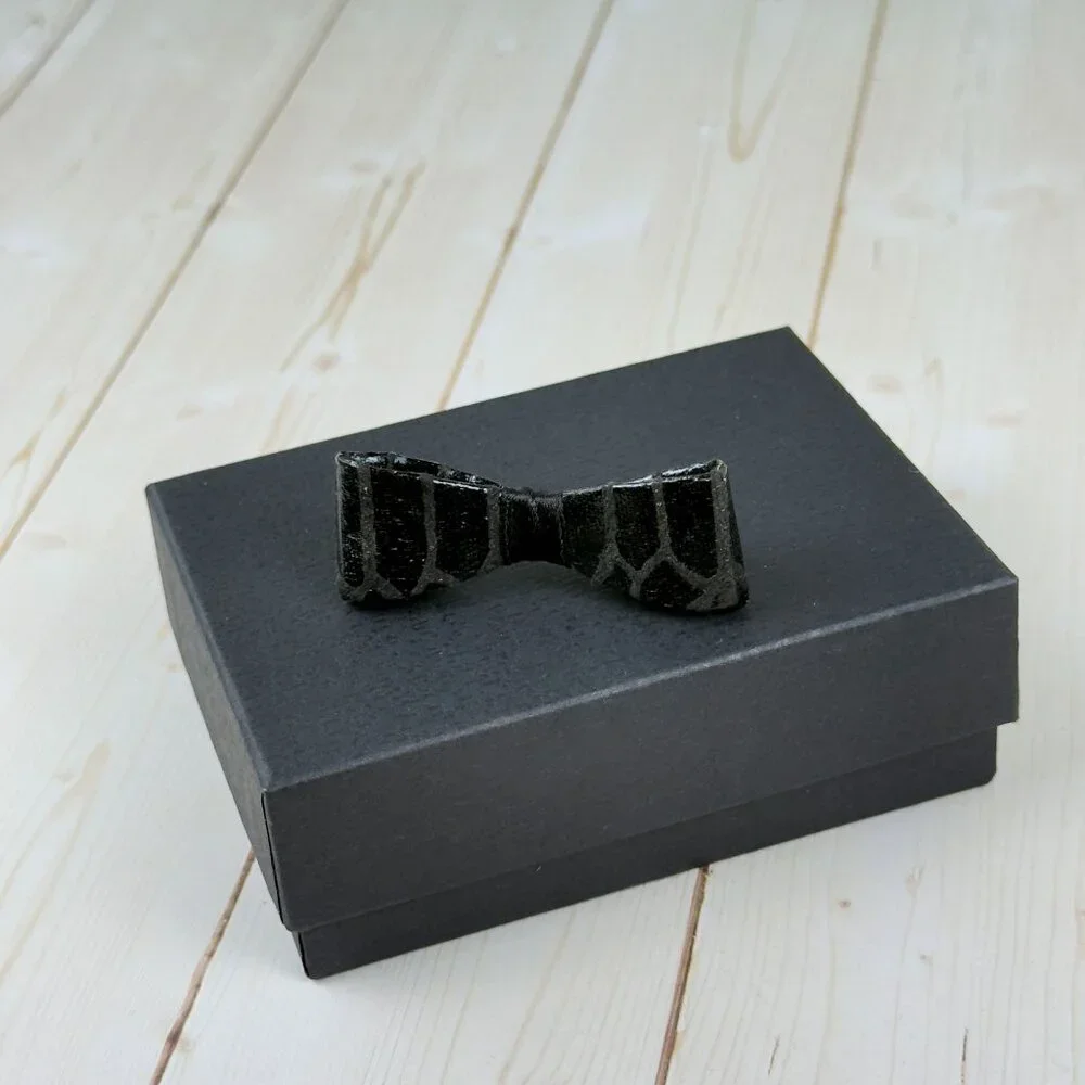 Vintage Y2K Black Bow Hair Clip Goth 2000 Emo Scene